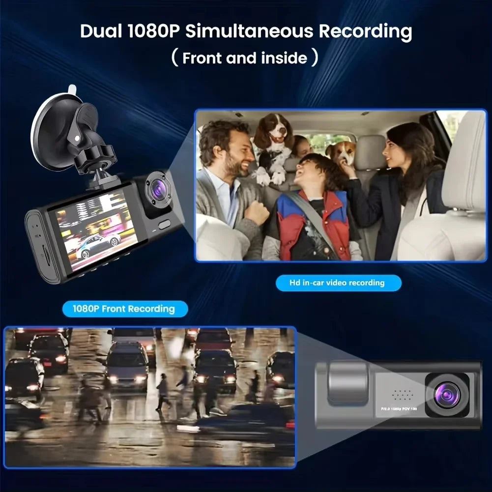 1080P Dual Dash Cam with 32GB SD Card