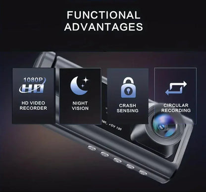 1080P Dual Dash Cam with 32GB SD Card